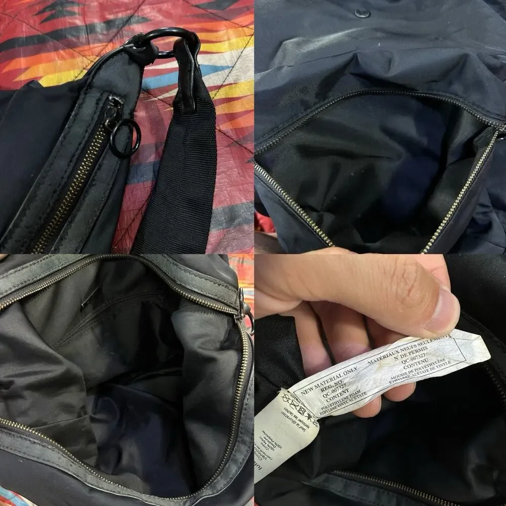 lululemon Easy Days Black Backpack & Tote Bag Laptop FLAWS